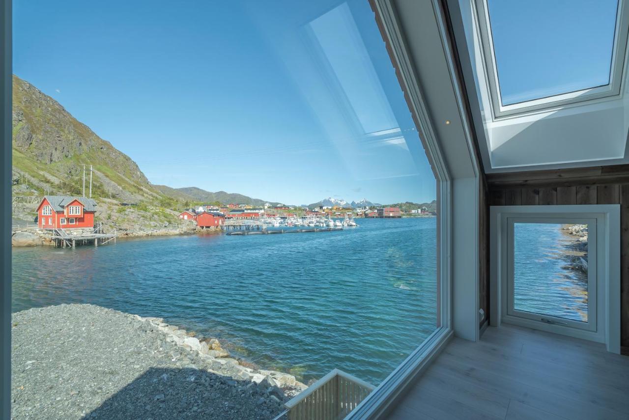 Seafront New Cabin In Lofoten Ballstad Exterior photo